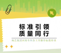 尺度引领，质量同业|杨艺集团河南车间各工序操作尺度培训